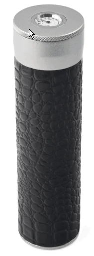 Black Glossy Crocodile Leatherette Travel Cigar Case 4 Black Glossy Crocodile Leatherette Travel Cigar Case - Image 2