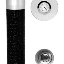 Black Glossy Crocodile Leatherette Travel Cigar Case