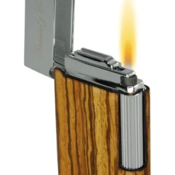 Brizard And Co Eternal Zebrawood Traditional Flame Flint Lighter