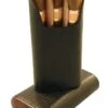 BrizardBlack Lizard Pattern Leather 3 Finger Cigar Case - Made In USA