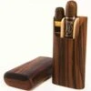 BrizardExotic Wood Ebony Cigar Case - Made In USA