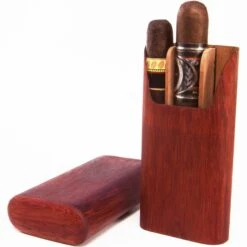 BrizardExotic Wood Padauk Cigar Case - Made In USA