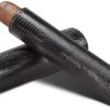 Brizard Lizard Pattern Black Leather Single Cigar Tube - Made In USA -Visol Products shop brizard co lizard black leather single cigar tube made in usa 46