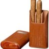 BrizardLizard Pattern Havana Leather Cigar Case With Free Engraving - Made In USA -Visol Products shop brizard co lizard havana leather cigar case with free engraving made in usa 45