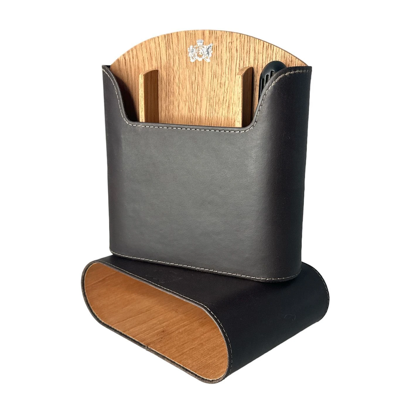 Brizard & Co Show Band 5 Cigar Case - Black Leather 4 Brizard & Co Show Band 5 Cigar Case - Black Leather - Image 2