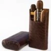 BrizardShowband Tobacco Alligator Pattern Leather Cigar Case - Made In USA -Visol Products shop brizard co showband genuine tobacco alligator leather cigar case made in usa 41