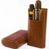 BrizardShowband Lizard Pattern Havana Leather Cigar Case - Made In USA -Visol Products shop brizard co showband lizard havana leather cigar case made in usa 42