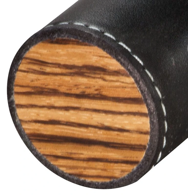 BrizardSunrise Black Leather And Zebrawood Single Cigar Tube - Made In USA 3 BrizardSunrise Black Leather And Zebrawood Single Cigar Tube - Made In USA