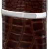 Brizard Triple Jet Croco Pattern Tobacco Lotus Torch Table Lighter