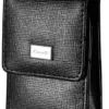 Caseti Etch Black Leather Weave Pattern Lighter Case