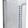 Caseti Marvolo Single Jet Flame Cigar Lighter - Engine Turn & Blue Crystal