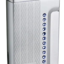 Caseti Marvolo Single Jet Flame Cigar Lighter - Engine Turn & Blue Crystal