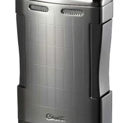 Caseti Sparta Triple Jet Flame Cigar Table Lighter - Satin Gunmetal