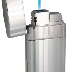 Caseti Troy Polished Chrome Single Torch Flame Cigar Lighter -Visol Products shop caseti troy polished chrome single torch flame cigar lighter 103