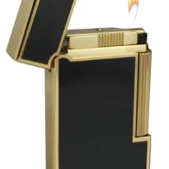 Caseti Windsor Gold Plating With Black Lacquer Flint Traditional Flame Lighter -Visol Products shop caseti windsor gold plating with black lacquer flint traditional flame lighter 92