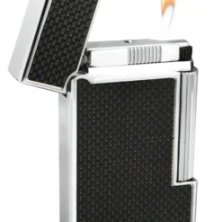 Caseti Windsor Traditional Flame Flint Lighter - Black Carbon Fiber -Visol Products shop caseti windsor traditional flame flint lighter black carbon fiber 94