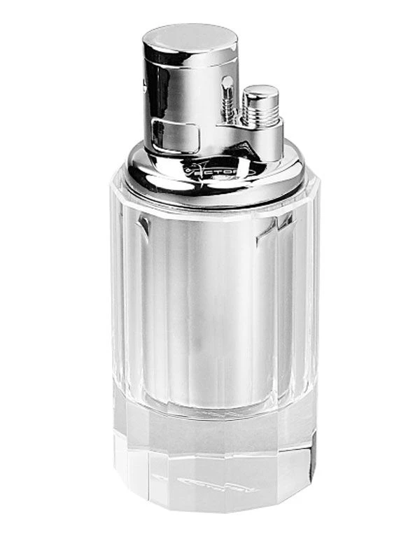 Crystal Hi-Polish Chrome Round Base Cigar Lighter 3 Crystal Hi-Polish Chrome Round Base Cigar Lighter