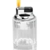Crystal Hi-Polish Chrome Round Base Soft Flame Lighter