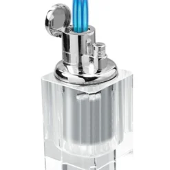 Crystal Hi-Polish Chrome Square Base Cigar Lighter