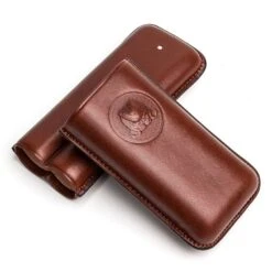 Dunhill Robusto Brown Bulldog Cigar Case - 2 Fingers -Visol Products shop dunhill robusto brown bulldog cigar case 2 fingers 71