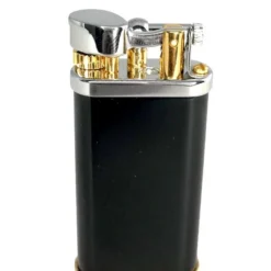 Dunhill Unique Black Lacquer With Gold Lighter -Visol Products shop dunhill unique black lacquer 52