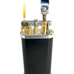 Dunhill Unique Black Lacquer With Gold Lighter -Visol Products shop dunhill unique black lacquer 53