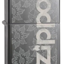 Flame Flower Black Ice Windproof Zippo Lighter