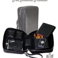 Havana Traveler Pack Dakota Black Leather -Visol Products shop havana traveler pack dakota black leather 75