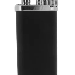 IM Corona Old Boy Pipe Lighter - Black Matte & Chrome