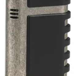 Lotus Mercury Twin Pinpoint Lighter With Punch - Black Matte & Pewter