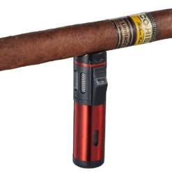 Personalized Visol Artemis Triple Flame Torch Lighter - Red -Visol Products shop personalized visol artemis triple flame torch lighter red 89