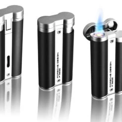 Porsche Design PD3 Black Circular Flame Lighter -Visol Products shop porsche design pd3 black circular flame lighter 107