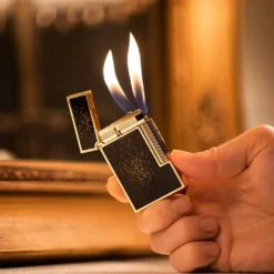 S.T. Dupont Ligne 2 Gold Dust Flint Lighter -Visol Products shop s t dupont ligne 2 gold dust flint lighter 51