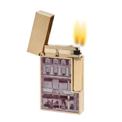 S.T. Dupont Ligne 2 Hotel Particulier Flint Lighter - Yellow Gold -Visol Products shop s t dupont ligne 2 hotel particulier flint lighter yellow gold 62