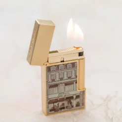 S.T. Dupont Ligne 2 Hotel Particulier Flint Lighter - Yellow Gold -Visol Products shop s t dupont ligne 2 hotel particulier flint lighter yellow gold 64