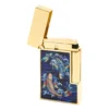 S.T. Dupont Line 2 Koi With Yellow Gold Flint Lighter -Visol Products shop s t dupont line 2 koi with yellow gold flint lighter 36