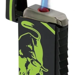 Tonino Lamborghini Tonino Lamborghin Il Toro Black Rubberized Finish Lighter - Green Bull