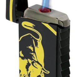 Tonino Lamborghini Tonino Lamborghin Il Toro Black Rubberized Finish Lighter - Yellow Bull
