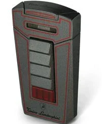 Tonino Lamborghini Aero Gray W/ Red Lines Torch Flame Cigar Lighter
