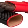 Tonino Lamborghini Carbon Fiber And Red Leather 3 Cigar Case