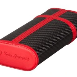 Tonino Lamborghini Carbon Fiber And Red Leather 3 Cigar Case 7 Tonino Lamborghini Carbon Fiber And Red Leather 3 Cigar Case -Visol Products shop tonino lamborghini carbon fiber and red 3 finger cigar case 87