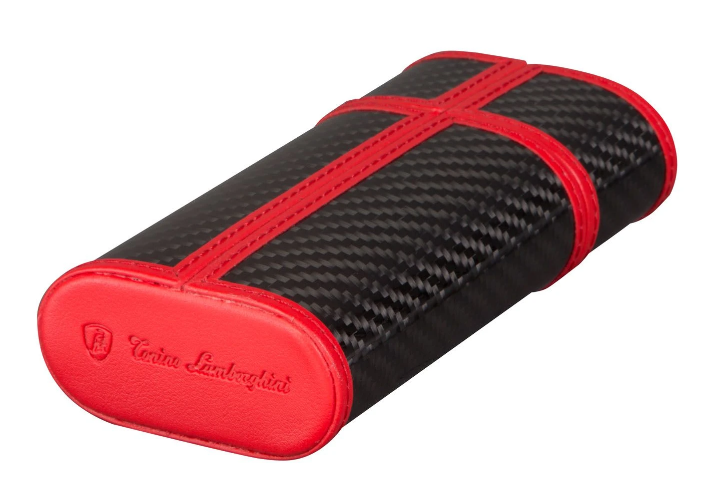 Tonino Lamborghini Carbon Fiber And Red Leather 3 Cigar Case 5 Tonino Lamborghini Carbon Fiber And Red Leather 3 Cigar Case - Image 3