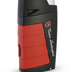Tonino Lamborghini Duo Twin Jet Torch Flame Cigar Lighter - Black With Red