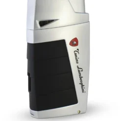Tonino Lamborghini Duo Twin Jet Torch Flame Cigar Lighter - Chrome With Black