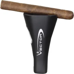 Vector Pyramid Triple Flame Lighter With Cigar Holder Black 10 Vector Pyramid Triple Flame Lighter With Cigar Holder Black -Visol Products shop vector pyramid triple flame lighter with cigar holder black 90