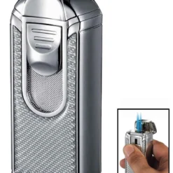 Visol Alec III Triple Jet Flame White Carbon Fiber Chrome Lighter 8 Visol Alec III Triple Jet Flame White Carbon Fiber Chrome Lighter -Visol Products shop visol alec iii triple jet flame white carbon fiber chrome lighter 49