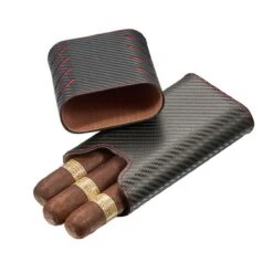 Visol Black Carbon Fiber Patterned Cigar Case - Holds 3 Cigars 7 Visol Black Carbon Fiber Patterned Cigar Case - Holds 3 Cigars -Visol Products shop visol black carbon fiber patterned cigar case holds 3 cigars 59