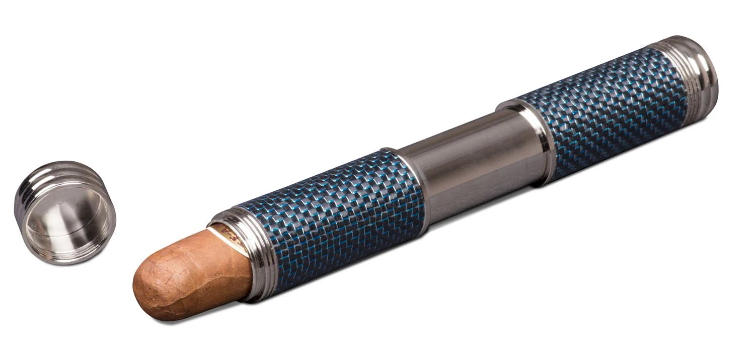 Visol Blue Kevlar Single Adjustable Cigar Tube 3 Visol Blue Kevlar Single Adjustable Cigar Tube
