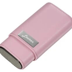 Visol Burgos Pink Leather Cigar Case - Holds 3 Cigars -Visol Products shop visol burgos pink leather cigar case holds 3 cigars 70