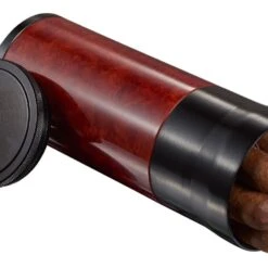 Visol Carlos Travel Cigar Case - Burl And Black, Holds 7 Cigars 7 Visol Carlos Travel Cigar Case - Burl And Black, Holds 7 Cigars -Visol Products shop visol carlos 7 cigar travel desk humidor burl and black 101